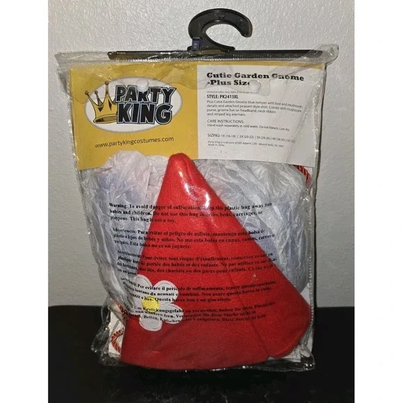 Party King Womens Cutie Garden Gnome Costume Plus Size 2X (20-22) New Halloween - Picture 4 of 15